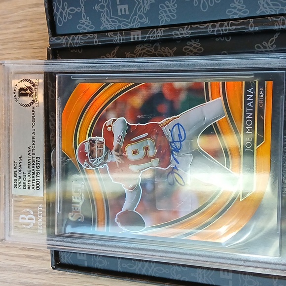 2020 Select Prizm Orange Joe Montana W/aftermarket Autograph One Of A Kind